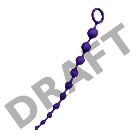 Анальная цепочка ToDo by Toyfa Grape, силикон, фиолетовая, 35 см, Ø 2,7 см