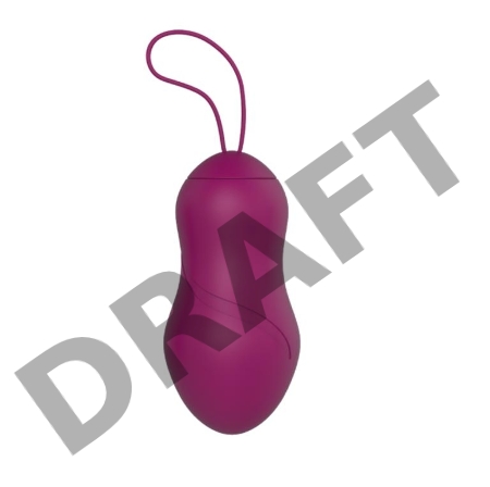 Сливовое вагинальное виброяйцо AN Fruit с пультом ДУ