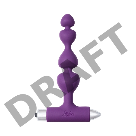 Фиолетовая анальная вибропробка-елочка New Edition Excellence - 15 см.