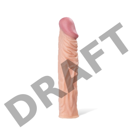 Насадка на пенис TOYFA A-Toys, SoftSkin, телесный, 19,5 см