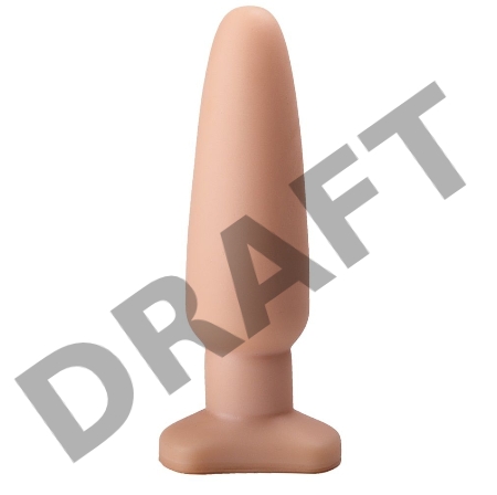 Телесный анальный плаг среднего размера - 18 см.