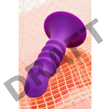 Анальный фаллоимитатор A-Toys Drilly, силикон, фиолетовый, 14 см