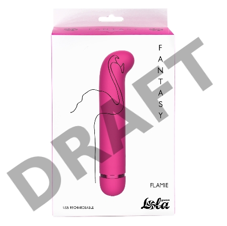 Розовый перезаряжаемый вибратор Flamie - 18,5 см.