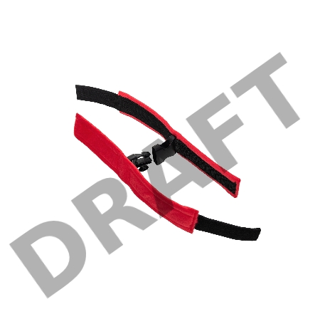 Поножи Anonymo #0156, велюр, красные, 29 см