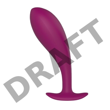 Сливовая анальная пробка AN Root для ношения - 10 см.