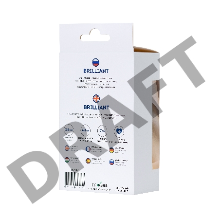 Анальная втулка ToDo by Toyfa Brilliant, силикон, синяя, с белым кристаллом 7 см, Ø 2,8 см, 26 г