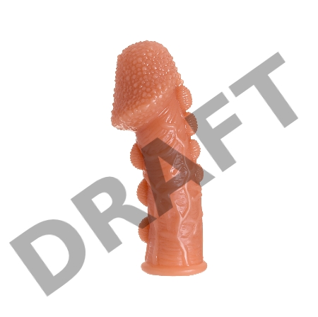 Насадка KOKOS с дополнительной стимуляцией , реалистичная, TPE, бежевый, 14.7 см