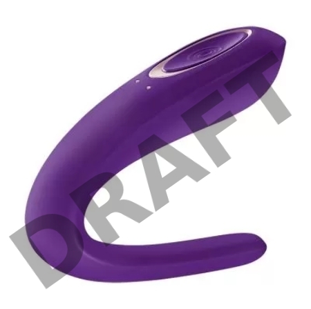 Многофункциональный стимулятор для пар Satisfyer Double Classic (Partner Toy), силикон, фиолетовый, 18,5 см.