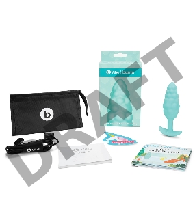 Мятный рельефный анальный виброплаг Bump - 12 см.