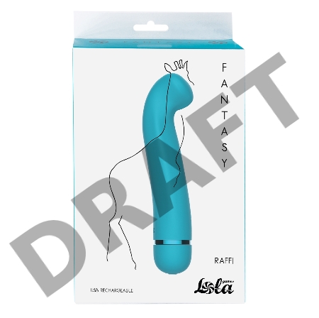 Бирюзовый перезаряжаемый вибратор Raffi - 17,1 см.