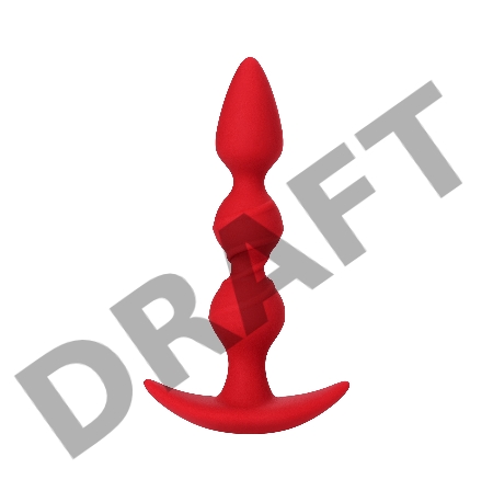 Анальная втулка ToDo by Toyfa Trio, силикон, красная, 16 см, Ø 3,3 см