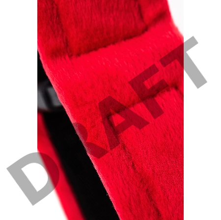 Поножи Anonymo #0156, велюр, красные, 29 см