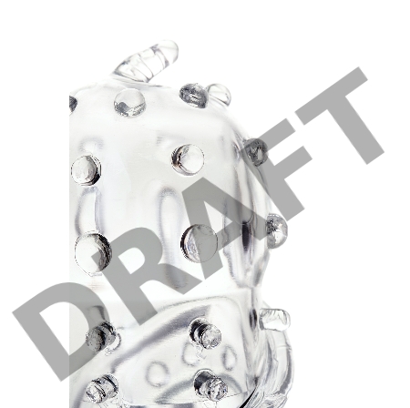 Насадка на пенис TOYFA A-Toys, TPR, прозрачный, 15,3 см