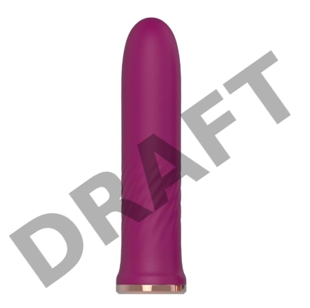 Сливовый миниатюрный вибромассажер AN Stalk - 10,2 см.