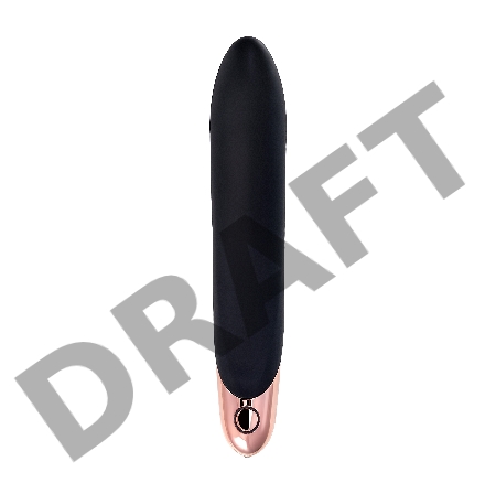 Нереалистичный вибратор WANAME D-SPLASH WATERFALL, силикон, черный, 21,3 см