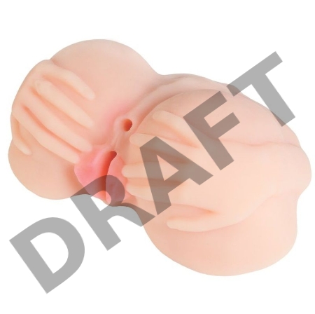 Мастурбатор реалистичный TOYFA Juicy Pussy Nicole с вибрацией , вагина и анус, TPR, телесный, 19 см