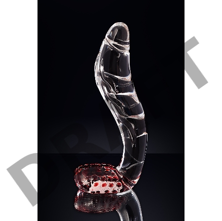 Нереалистичный фаллоимитатор Sexus Glass, стекло, прозрачный, 17,5 см