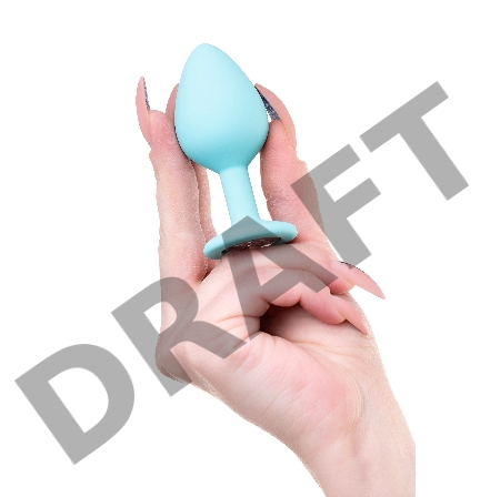 Анальная втулка ToDo by Toyfa Brilliant, водонепроницаемая, силикон, голубая, 8 см, Ø 3 см