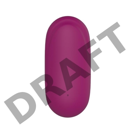 Сливовая анальная пробка AN Calyx с пультом управления - 8,9 см.