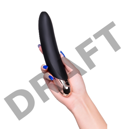 Нереалистичный вибратор WANAME D-SPLASH WATERFALL, силикон, черный, 21,3 см