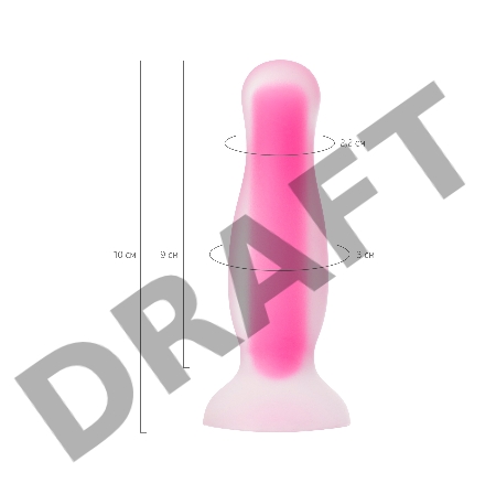 Анальная втулка светящаяся в темноте Beyond by Toyfa Cain Glow, силикон, прозрачный, 10,5 см