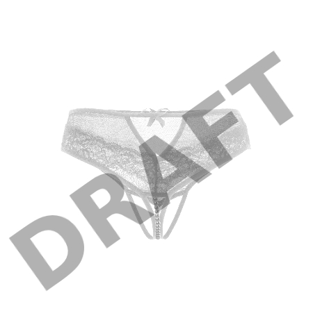Эротические трусики с жемчужной нитью Erolanta Joan, белый (42-44)