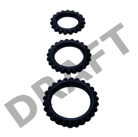 Набор из 3х ребристых эреционных колец TITAN