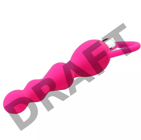 Розовый силиконовый анальный вибростимулятор с ограничителем - 17,5 см.