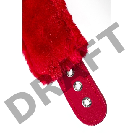 Ошейник TOYFA, PU кожа, красный, 43 см