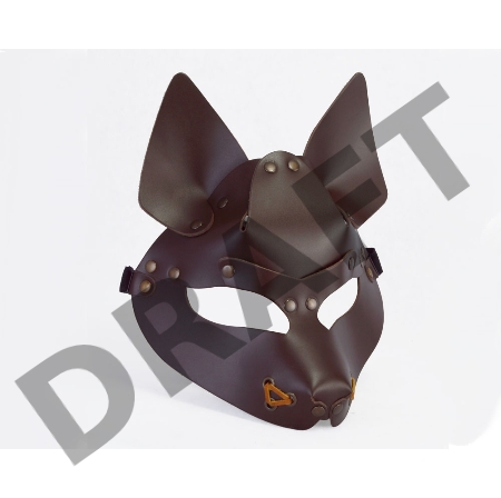 Маска BDSM, Wolf коричневый