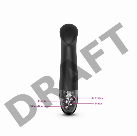Right on Ron Вибратор с элестростимуляцией, черный