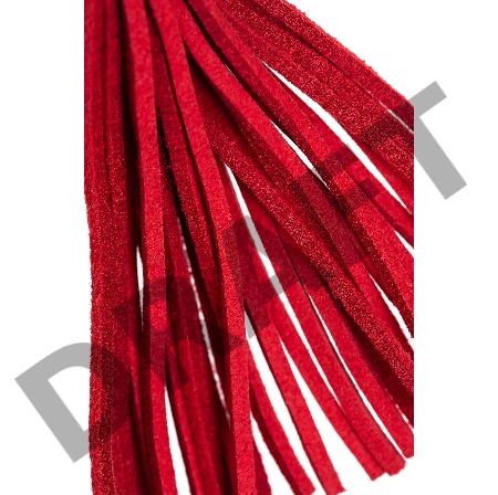 Зажимы на соски вилки с кисточками из замши  Pecado BDSM, металл, красный