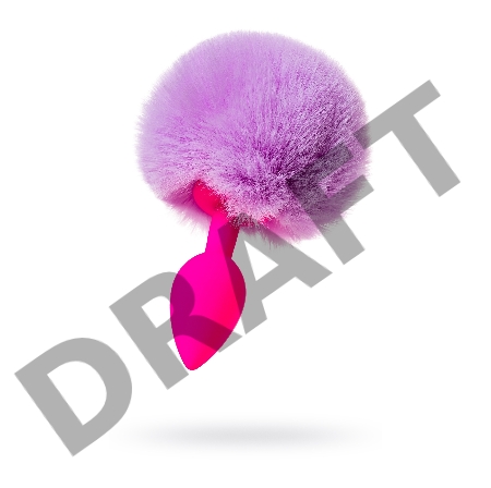 Анальная втулка с хвостом ToDo by Toyfa Sweet bunny, силикон, розовая, 13 см, Ø 2,8 см, 44