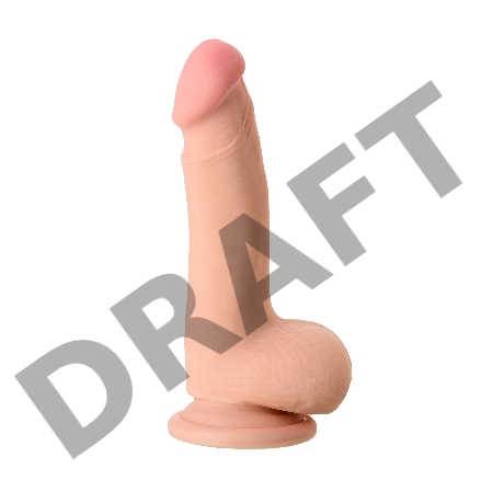 Реалистичный вибратор TOYFA RealStick Elite Vibro, TPR, телесный, 7 режимов вибрации, 18,5 см.