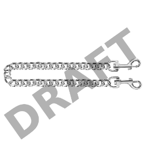 Цепь с карабинами по обе стороны 400мм