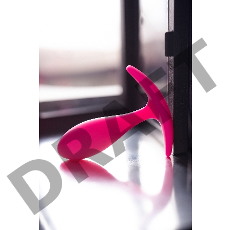 Ярко-розовая удлиненная анальная втулка  - 7,2 см.