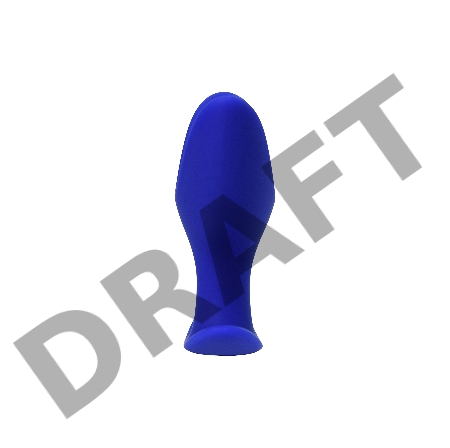 Расширяющая анальная втулка ToDo by Toyfa Bloom, силикон, синяя, 9 см, Ø 6,5 см