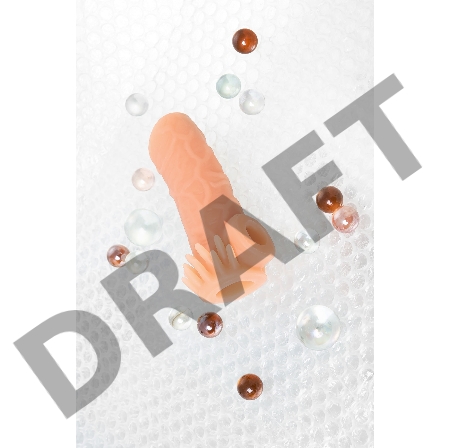  Насадка KOKOS реалистичная с дополнительной стимуляцией, TPE, телесная, 15.6 см