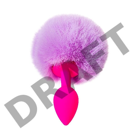 Анальная втулка с хвостом ToDo by Toyfa Sweet bunny, силикон, розовая, 13 см, Ø 2,8 см, 44