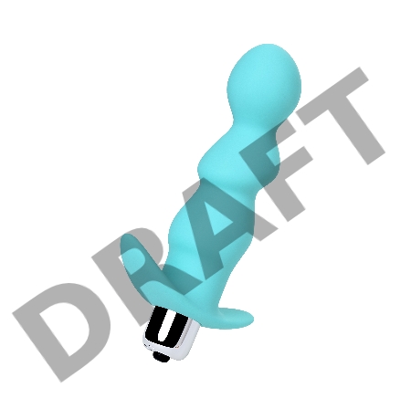 Анальная вибровтулка ToDo by Toyfa Bland, силикон, голубая, 12 см, Ø 2,8 см