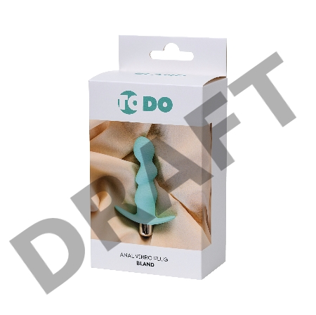 Анальная вибровтулка ToDo by Toyfa Bland, силикон, голубая, 12 см, Ø 2,8 см
