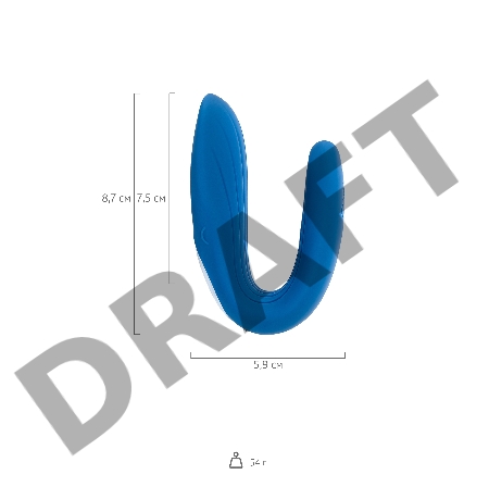 Многофункциональный стимулятор для пар Satisfyer Partner Whale, силикон, голубой, 17 см.