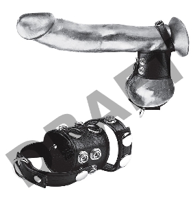 Утяжка на пенис и мошонку Cock Ring With 1.5 Ball Stretcher And Optional Weight Ring