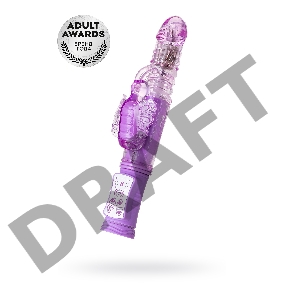 Вибратор с клиторальным стимулятором TOYFA  A-Toys Serk High-Tech fantasy, TPE, фиолетовый, 24,5 см