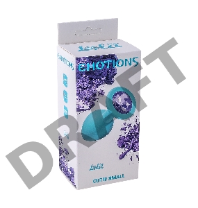 Малая голубая анальная пробка Emotions Cutie Small с фиолетовым кристаллом - 7,5 см.