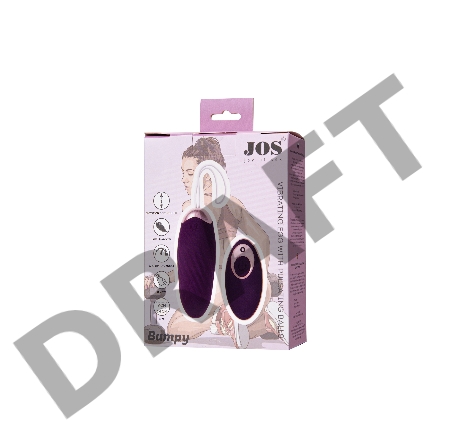 Виброяйцо с с имитацией фрикций JOS Bumpy, силикон, фиолетовое, 9 см