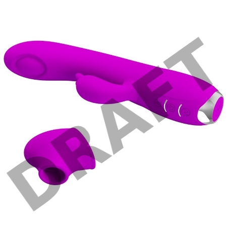 Вибромассажер с пульсирующей головкой и клиторальным отростком Baile Pretty Love Regina