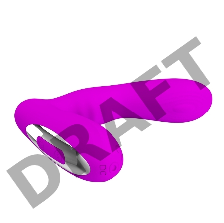 Лиловый массажер простаты с вибрацией Piper - 11,7 см.