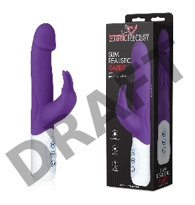 Фиолетовый вибратор с крупной головкой JUMPING BULLETS - 21 см.