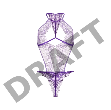 Боди Candy Girl London кружевное, фиолетовое, OS